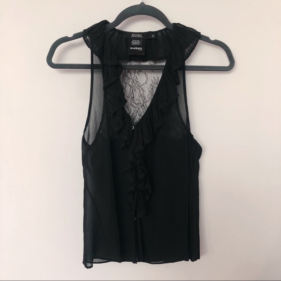 Rugby Ralph Lauren 100% Silk ruffle top - 0/XS - Picture 1 of 4
